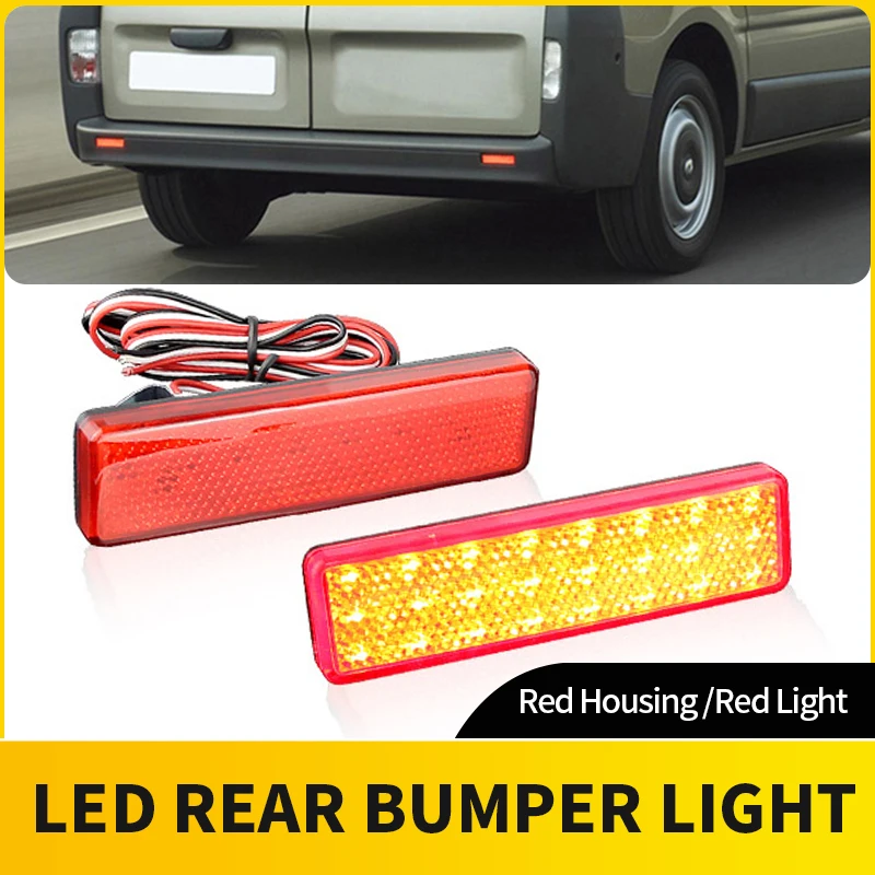 2pcs For Opel Vauxhall Vivaro Movano A Renault Master Trafic Nissan Primastar LED Rear Bumper Reflector Tail Light Red