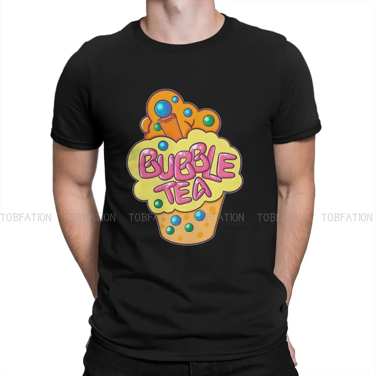 Bubble Boba Bobble Tea Graphic TShirt Bubble Bobble Printing Tops Leisure T Shirt Men