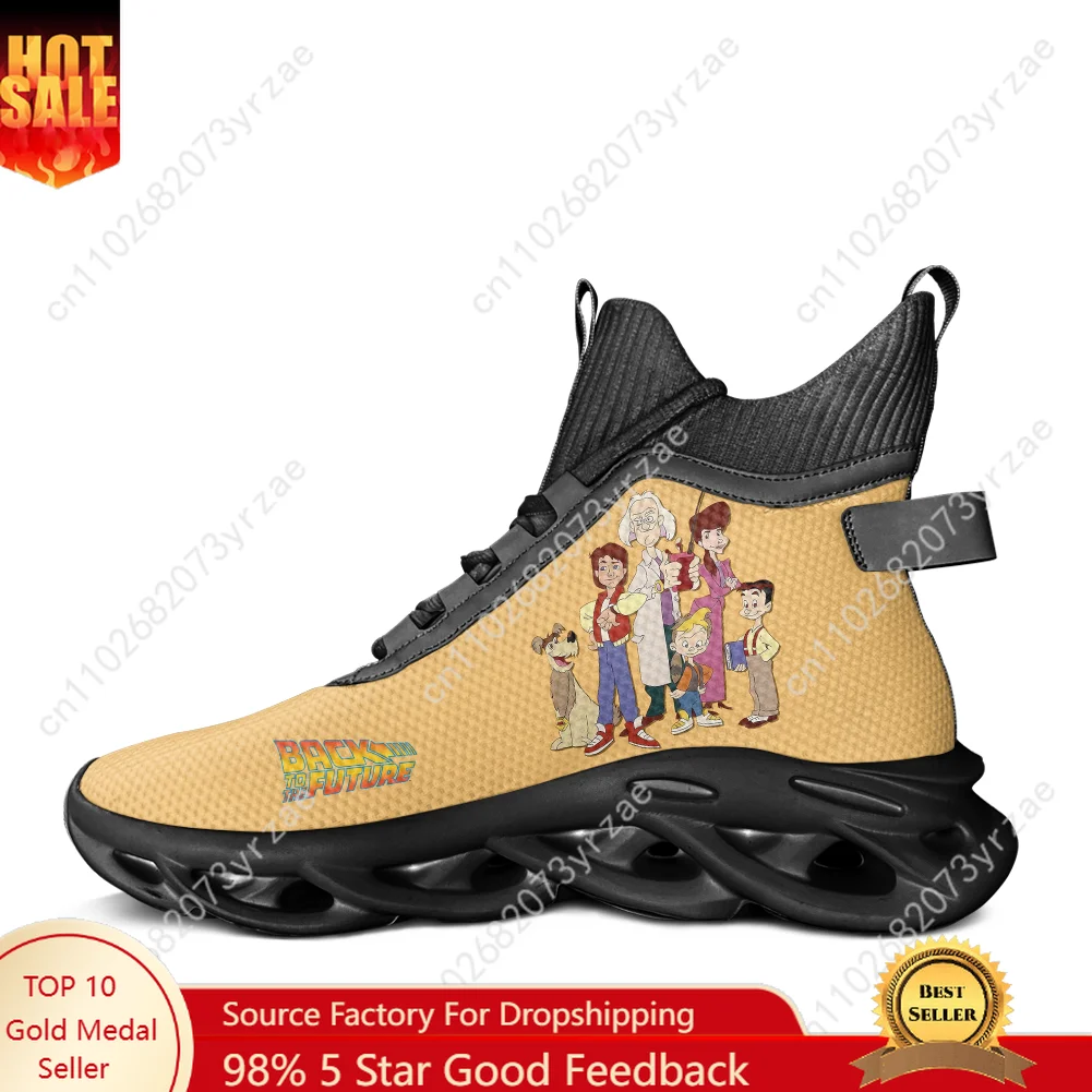 

Back to the Future High Top Flats Sneakers Men Women Sports Shoe High Quality Fashion Sneaker Lace Up Mesh Footwear Custom Shoes
