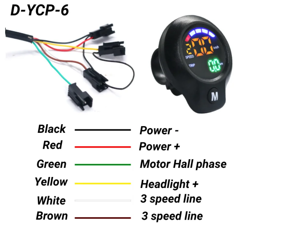 Pantalla LED para patinete eléctrico, medidor de velocidad, tablero de instrumentos, registro independiente, accesorios para bicicleta, 24V, 36V,