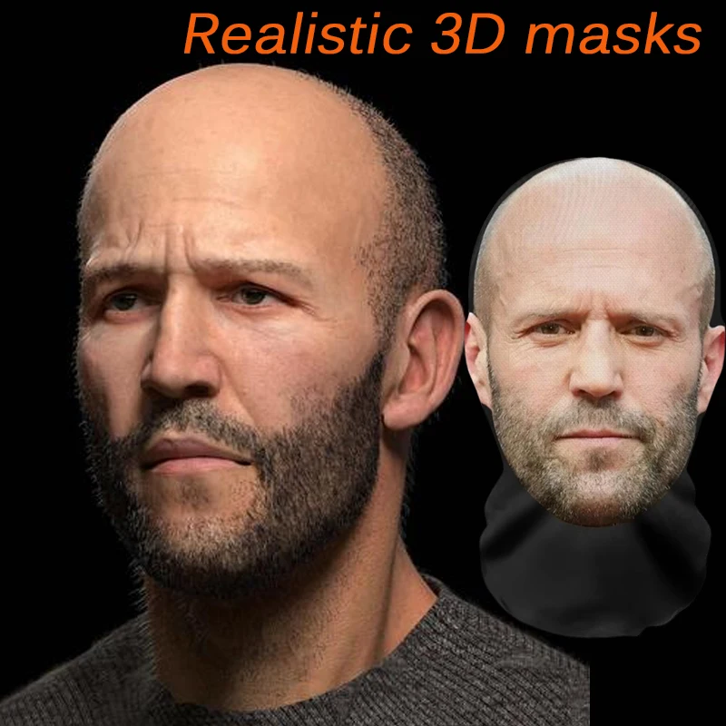 هالوين تأثيري أغطية الرأس أزياء الهيب هوب هود قبعة القبعات 3D كامل الوجه قناع شبكة مرنة قناع الوجه المشاهير للحزب