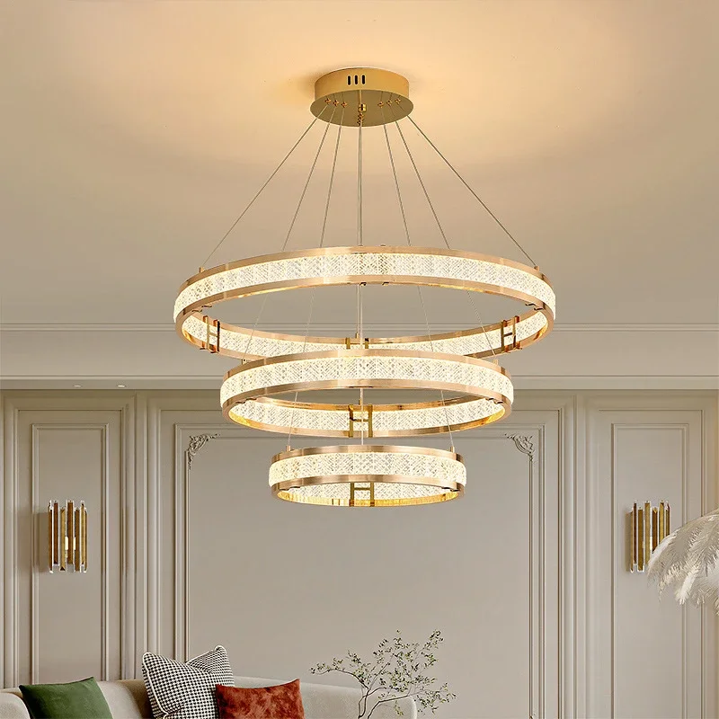 

Modern minimalist living room circular main light modern atmospheric bedroom study pendant light restaurant light