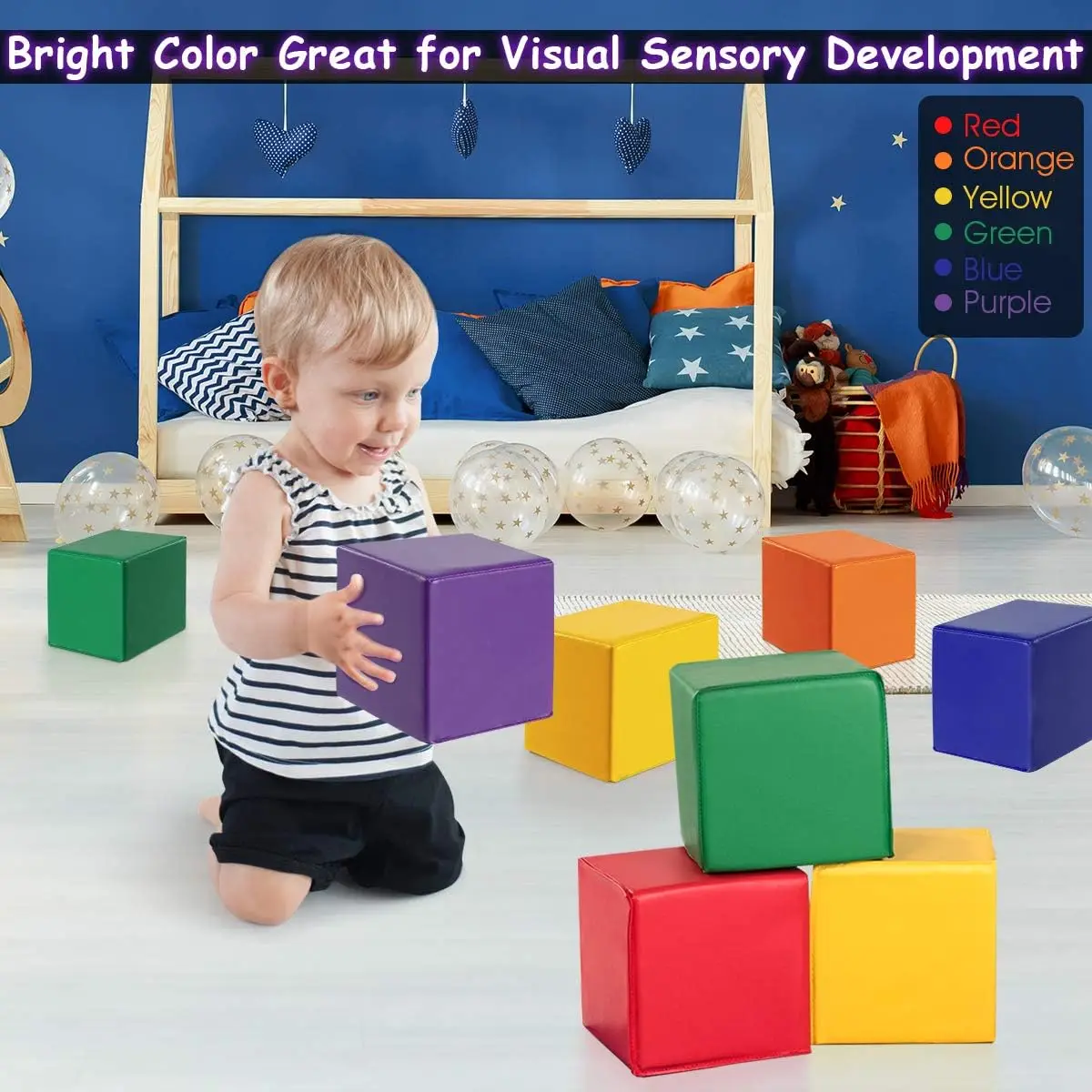 Blocs souples, ensemble de jeu en mousse pour tout-petits, pour un jeu et une construction actifs en toute sécurité, grimpeurs d'intérieur, ensemble de jeu empilable, jouets d'apprentissage pour T