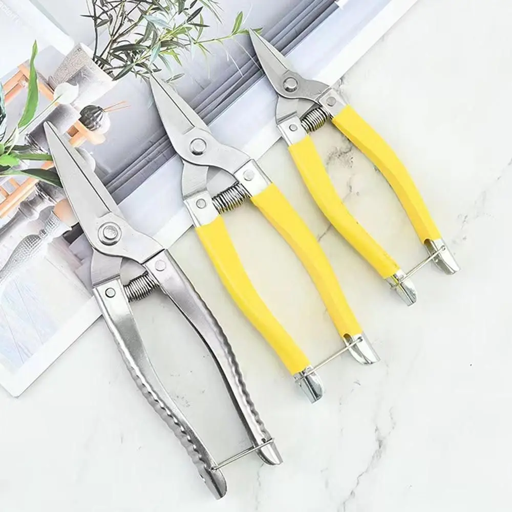 

Straight Head Household Pruning Shears with Automatic Return Spring Stainless Steel Branch Shears Durable Ergonomic Handle