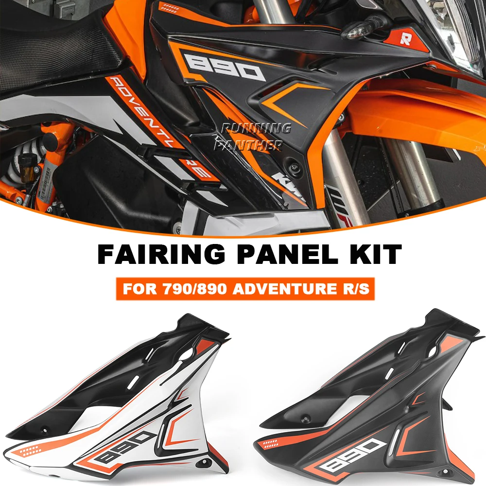 

For 790 890 ADV Adventure R S 2022 and Before Year Motorcycle Front Fairing Side Panels Wind Deflector Windscreen Plate Cover