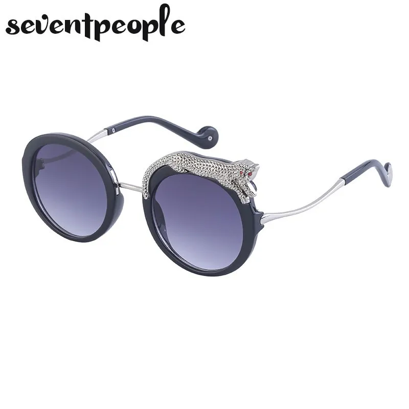 Sevent People Round Sunglasses Women Leopard 6