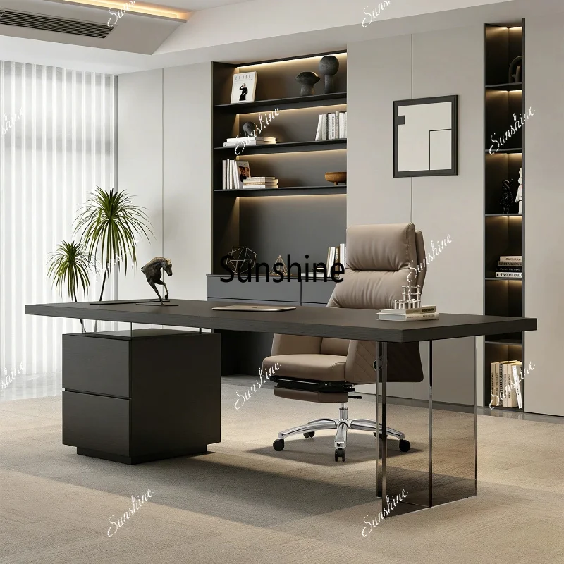 Home study solid wood workbench living room acrylic desk