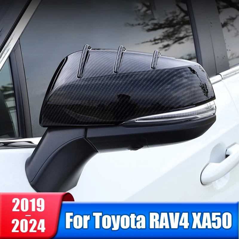 

Car Side Rearview Mirror Cap Cover Shell Trim For Toyota RAV4 XA50 2019 2020 2021 2022 2023 2024 RAV 4 Hybrid Accessories