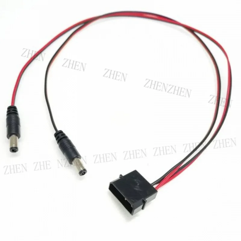 

Y Y IDE Molex Male to 1 or 2-Port DC 5.5mm x 2.1mm Power Supply Cable 12V Wire 50cm