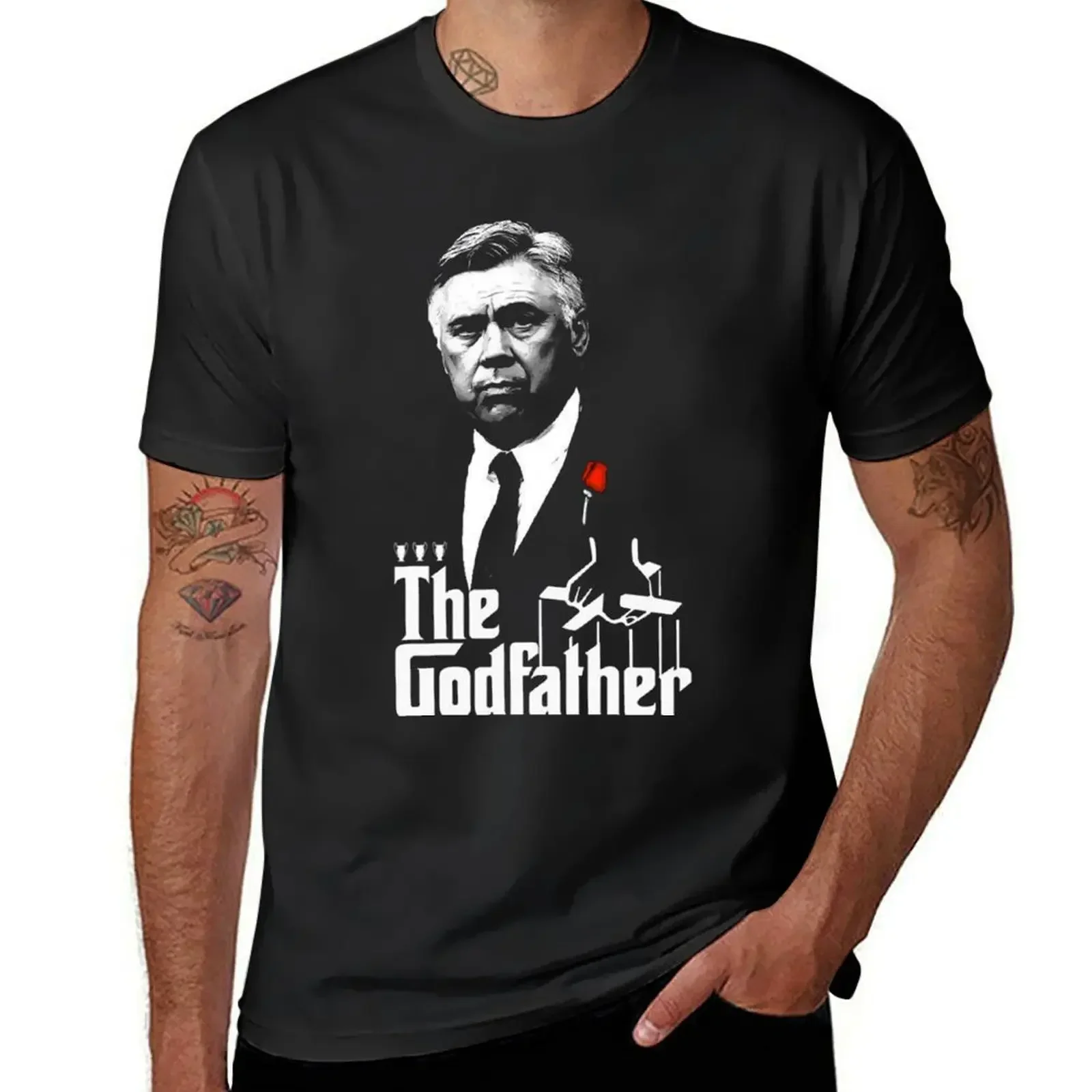 Carlo Ancelotti soccer T-Shirt kawaii clothes graphics vintage oversizeds t shirt men