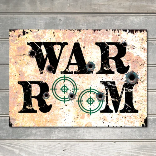 War Room Game Room Playroom Wall Sign Indoor/Outdoor Decor Metal Plaque