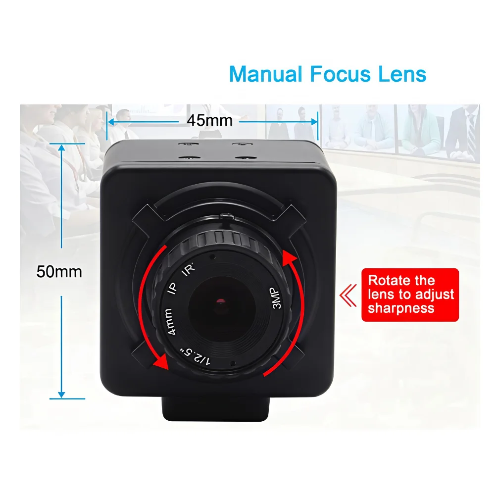 ELP Global Shutter Webcam 60fps 720P HD Manual Focus AR0144 UVC Plug & Play Industrial USB Camera Color Optional for Scanner