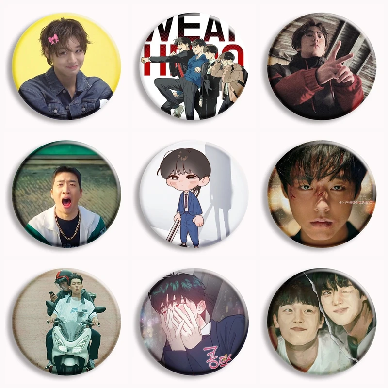 Hot Kdrama Weak Hero Class Soft Button Pin Keum Seongje Brooches Badge Bag Decor Accessories Fans Collect Friends Gifts