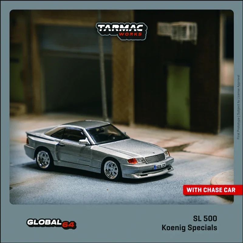 

1:64 TW SL500 Koenig специальные серебряные литые коллекционные модели автомобилей коллекционные миниатюрные игрушки Tarmac работает