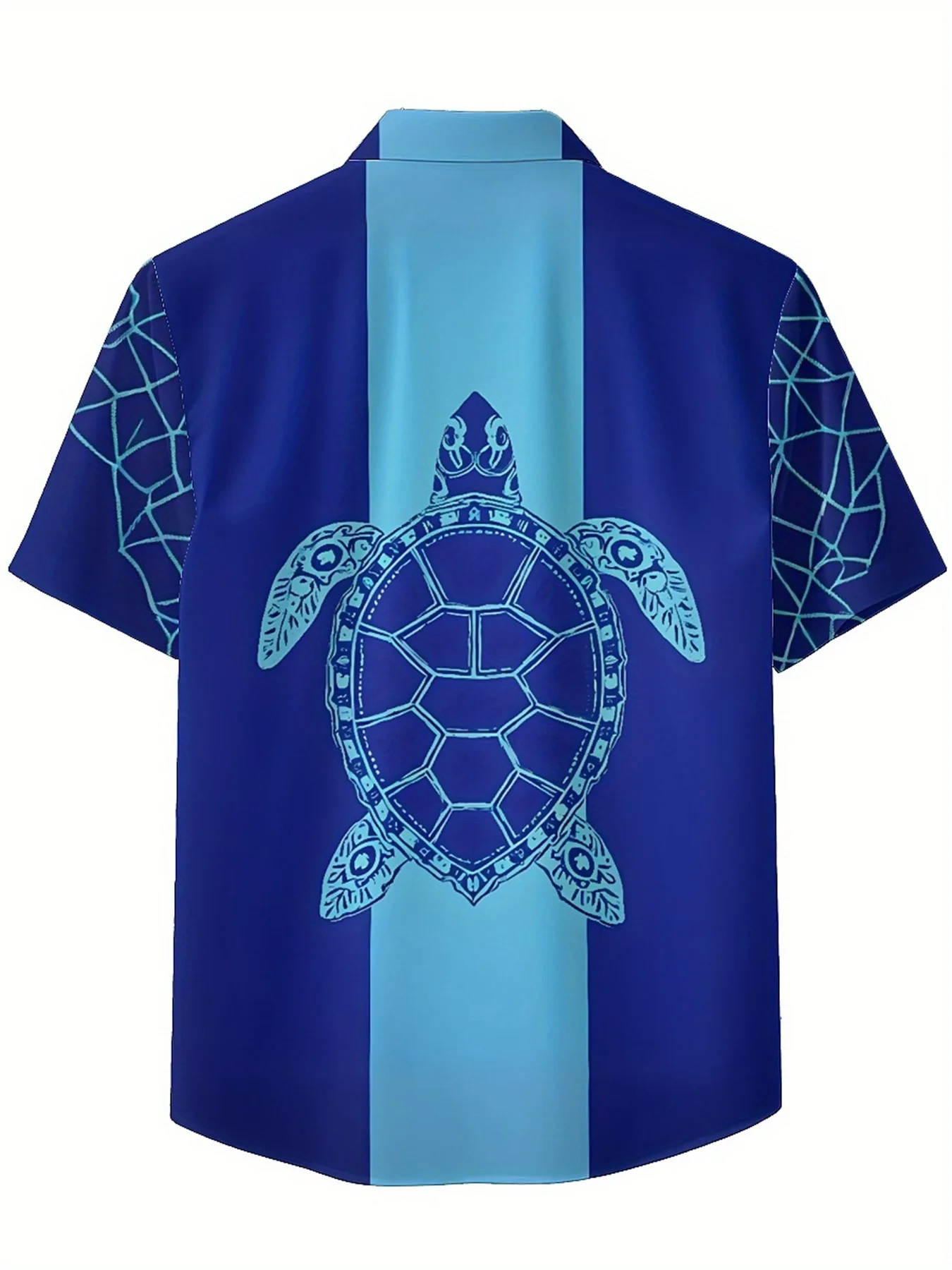 Men's Plus Size Hawaiian Shirts Deep Sea Turtle Tattoo Art Pattern, Unisex Aloha Shirts,New in Summer Tops Tee,streetwear