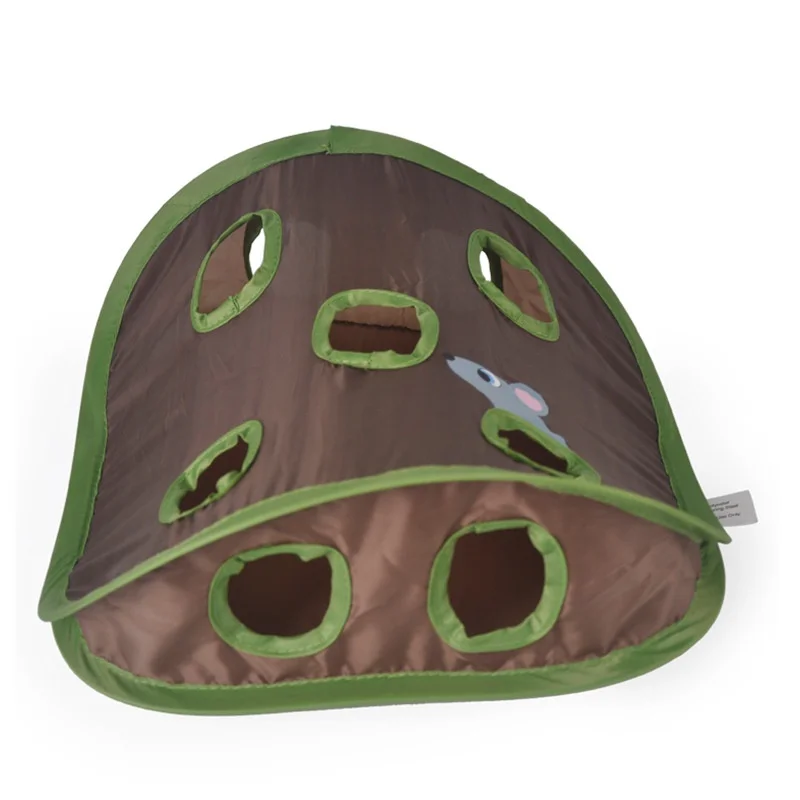 Cute Pet Cat Interactive Hide Seek Game Holes Tunnel Mouse Hunt Intelligence Toy Pet Hidden Hole Kitten Foldable Toys