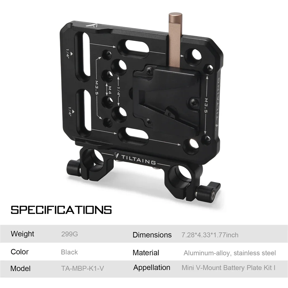 Imagem -04 - Mini Kit de Placa de Bateria de Montagem em v Tilta Ta-mbp-k1-v i