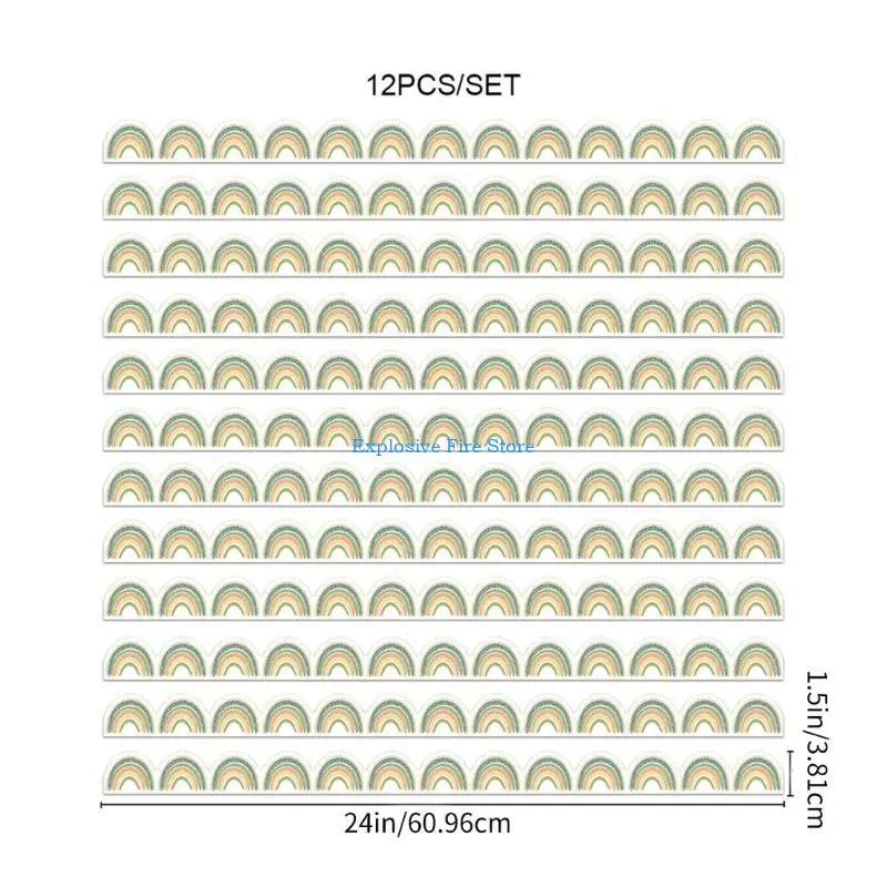 C4DB Straight Borders Trim Sticker for School Party Bulletin Bulletin Décoration tableau