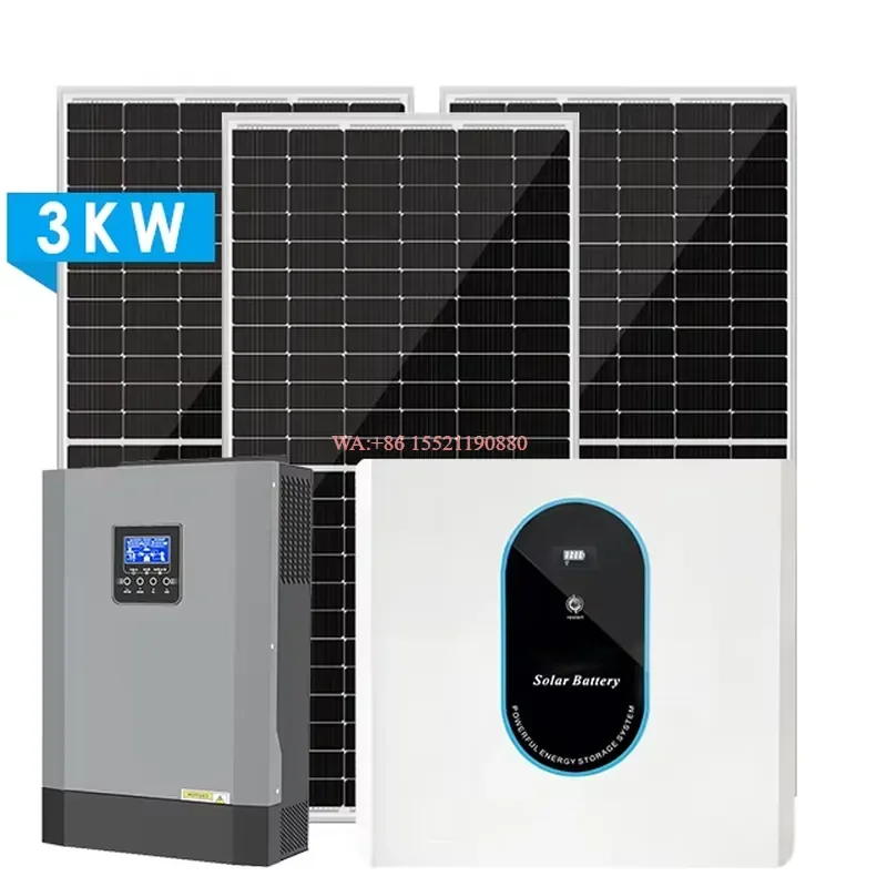 WMWMNU Complete Energy Kits 3kw Off-grid Solar Panel Power System for Home