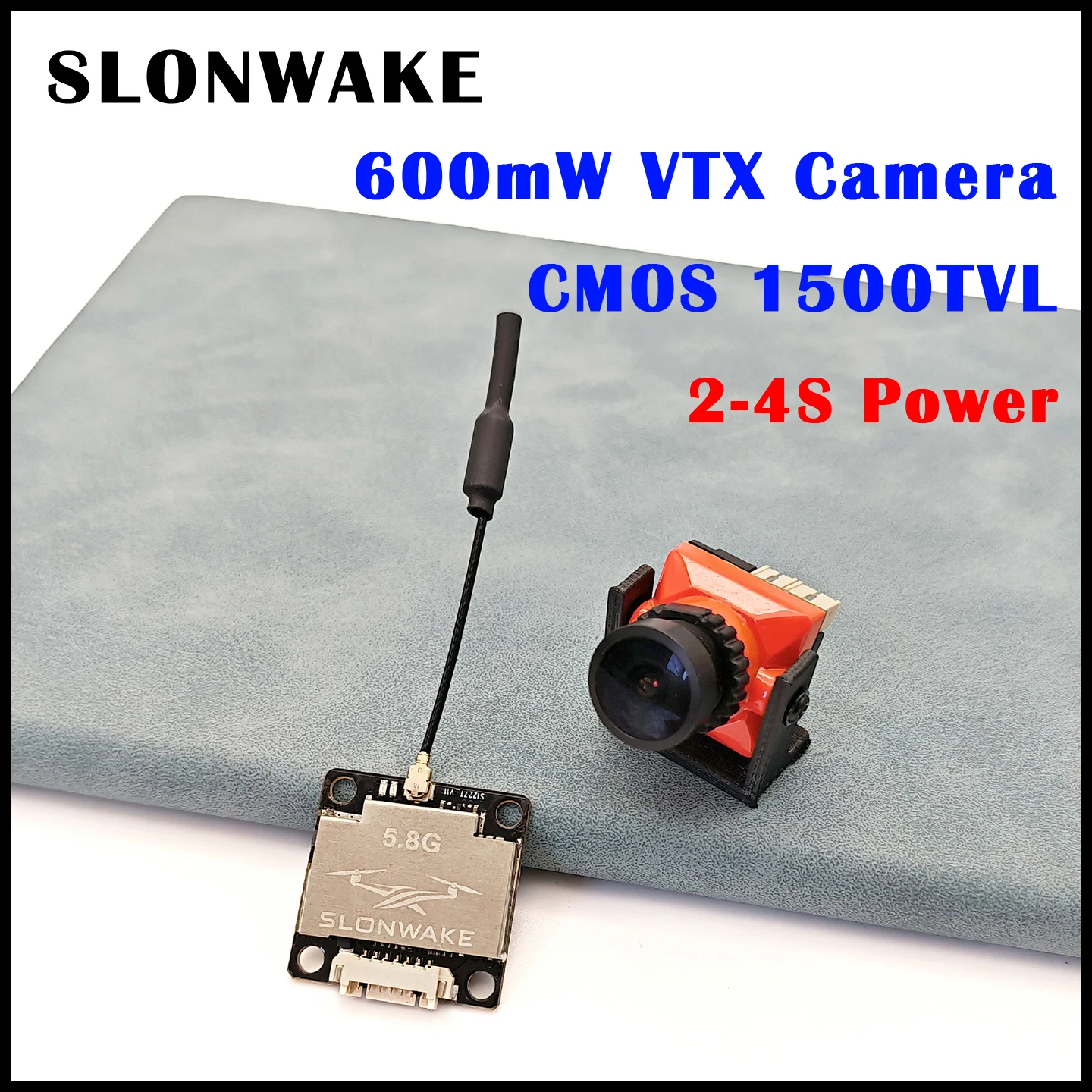 

Регулируемый передатчик VTX SLONWAKE 5,8 г 48 каналов 25/100/200/600 мВт и 2,1 мм cmos 1500TVL fpv камера для радиоуправляемого дрона