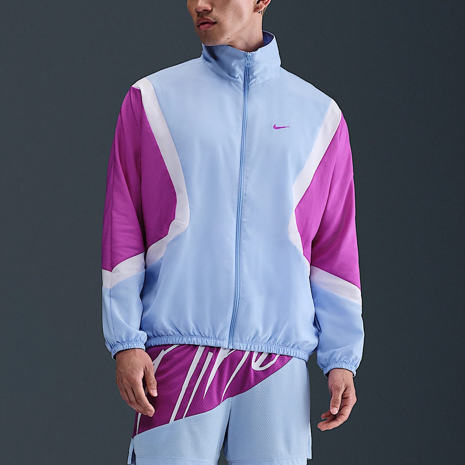 Nike genuine summer men's woven patchwork loose jacket FZ0249-468