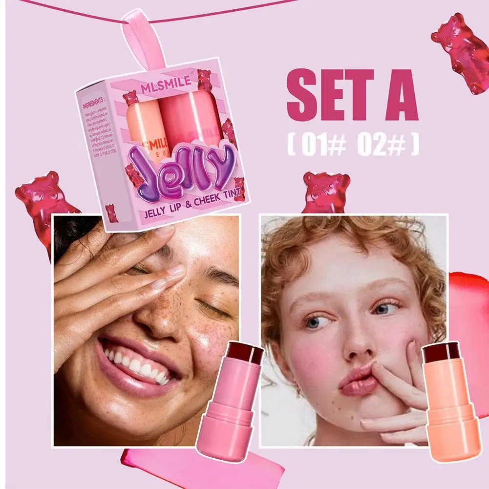 Colorete de gelatina de uva, lápiz labial, tinte rojo, crema de colorete de doble uso para labios y mejillas, resistente al agua, de larga duración