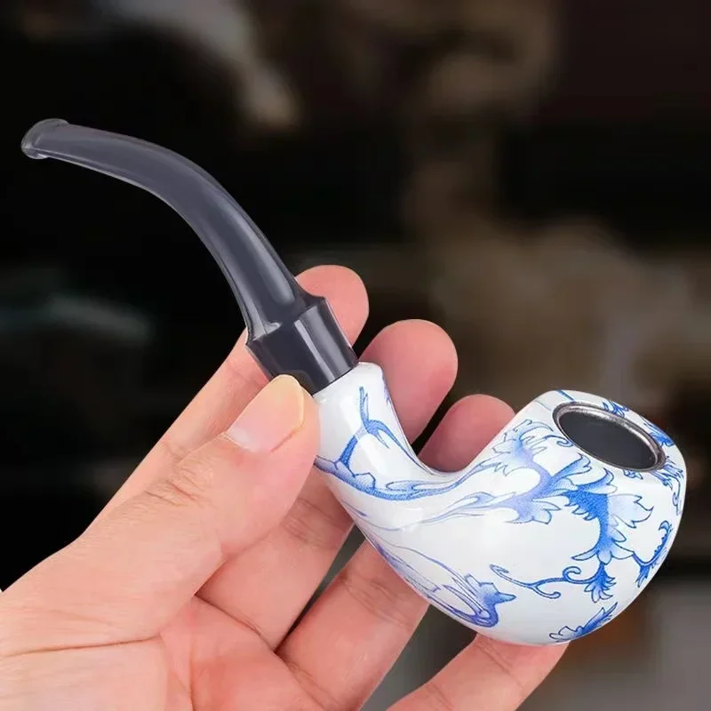 Classic retro Smoke Tobacco Pipe Cleanable Smoking Holders Reduce Tar portable Recyclable Personal Pipes for Smoking Men gifts