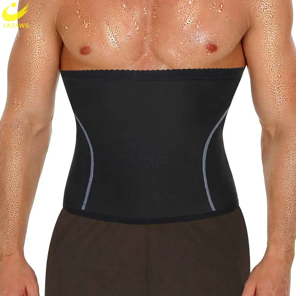 

LAZAWG Men Waist Trainer Weight Loss Tummy Belt Belly Cincher Band Sauna Girdles Corsets Body Shaper Fat Burner Fitness Slimming