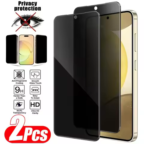 2Pcs Privacy Tempered Glass Screen Protectors for Samsung S21 S22 S23 S24 S25 FE A51 A52 A53 A54 A55 A56 A16 A15 A14 A13 Glass