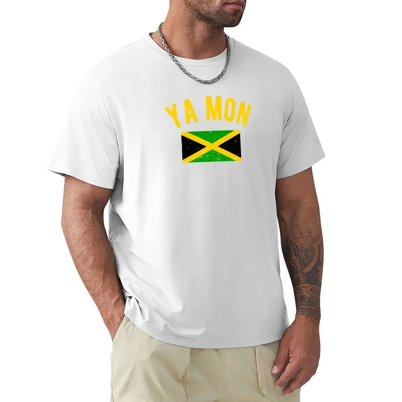 

Ya Mon Jamaica Slang Funny Jamaican Phrase T-Shirt Aesthetic clothing kawaii clothes tops Blouse heavyweight t shirts for men