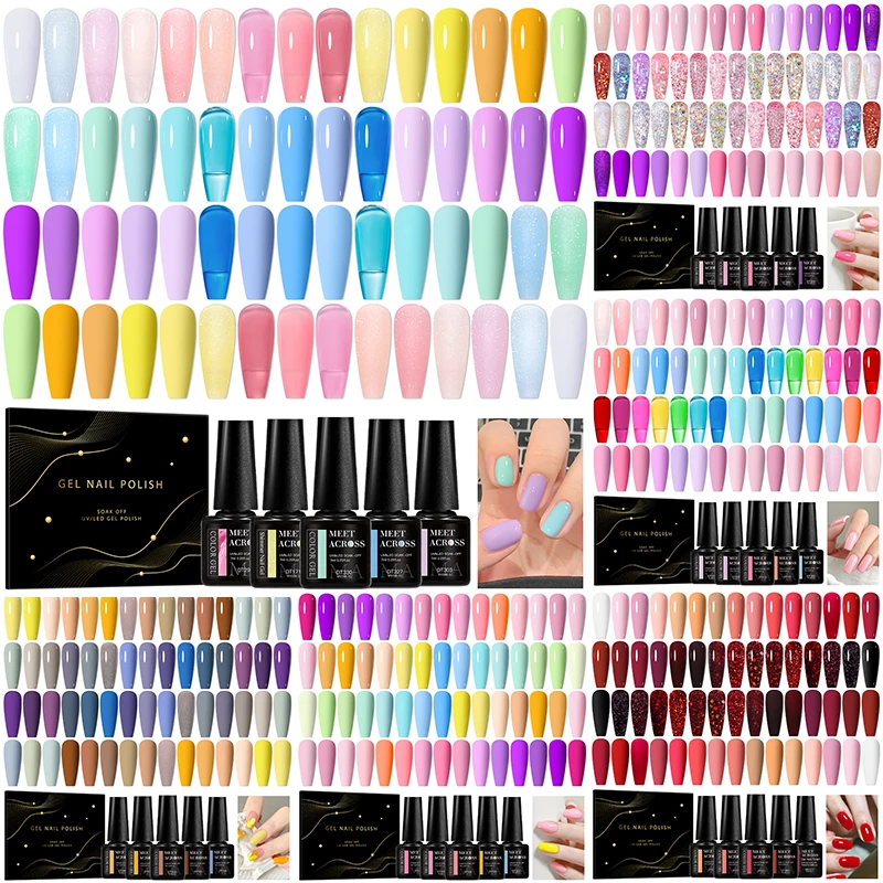 

Набор из 30 гель-лаков с блестками: прозрачные, нюдовые, макаронные, красные, розовые популярные цвета. Снимаемые УФ/LED гель-лаки для ногтей без HEMA/TPO.