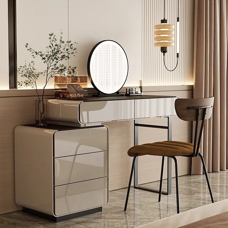 

Luxury Bedroom Vanity Table Makeup Drawers Storage Dressing Table Modern Coffee Penteadeira Lounge Suite Dresser Furniture
