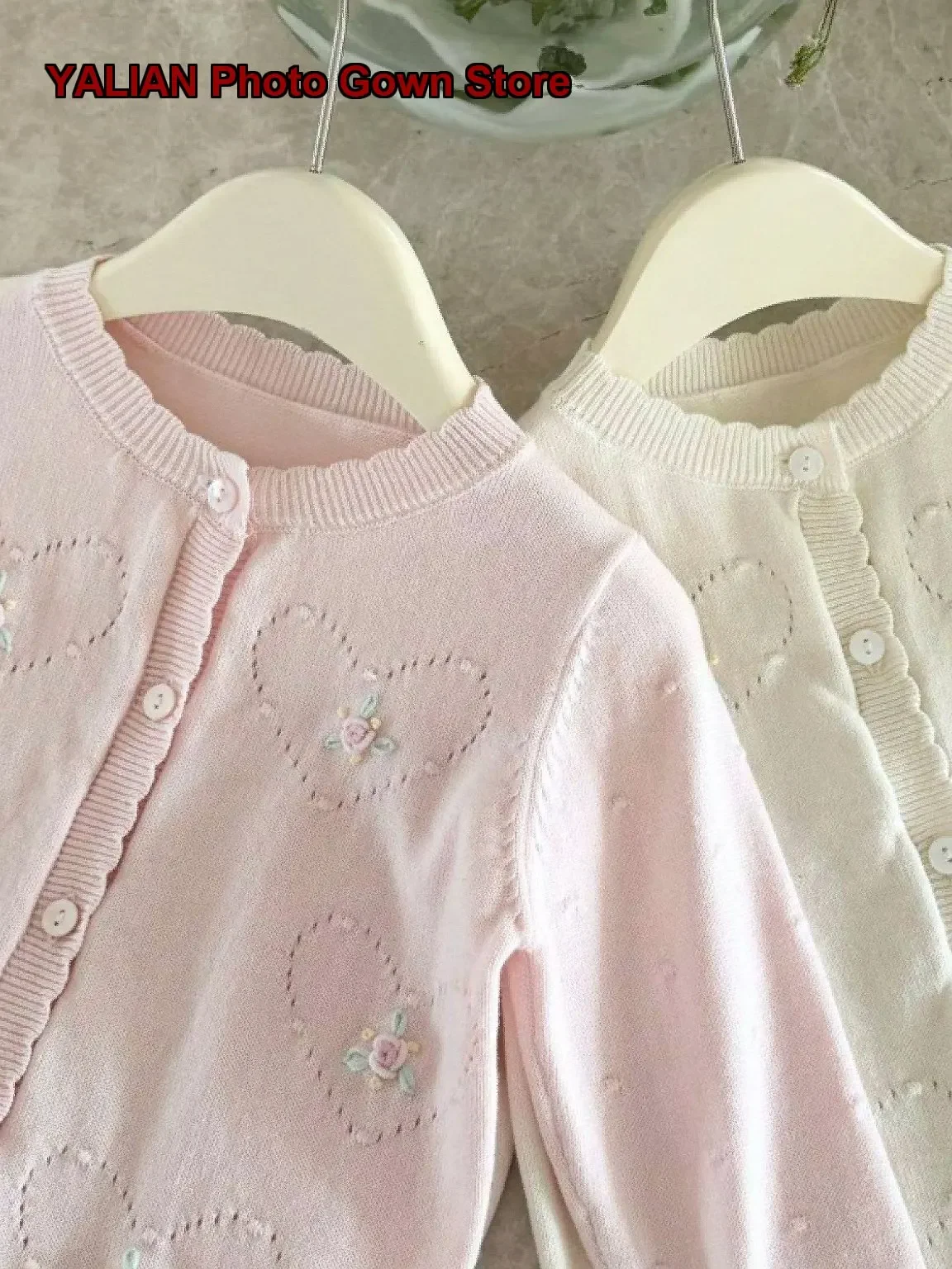 Girls Thin Solid Color Cotton Knit Top with Lace Trim for Spring Summer Cool Wear Kids