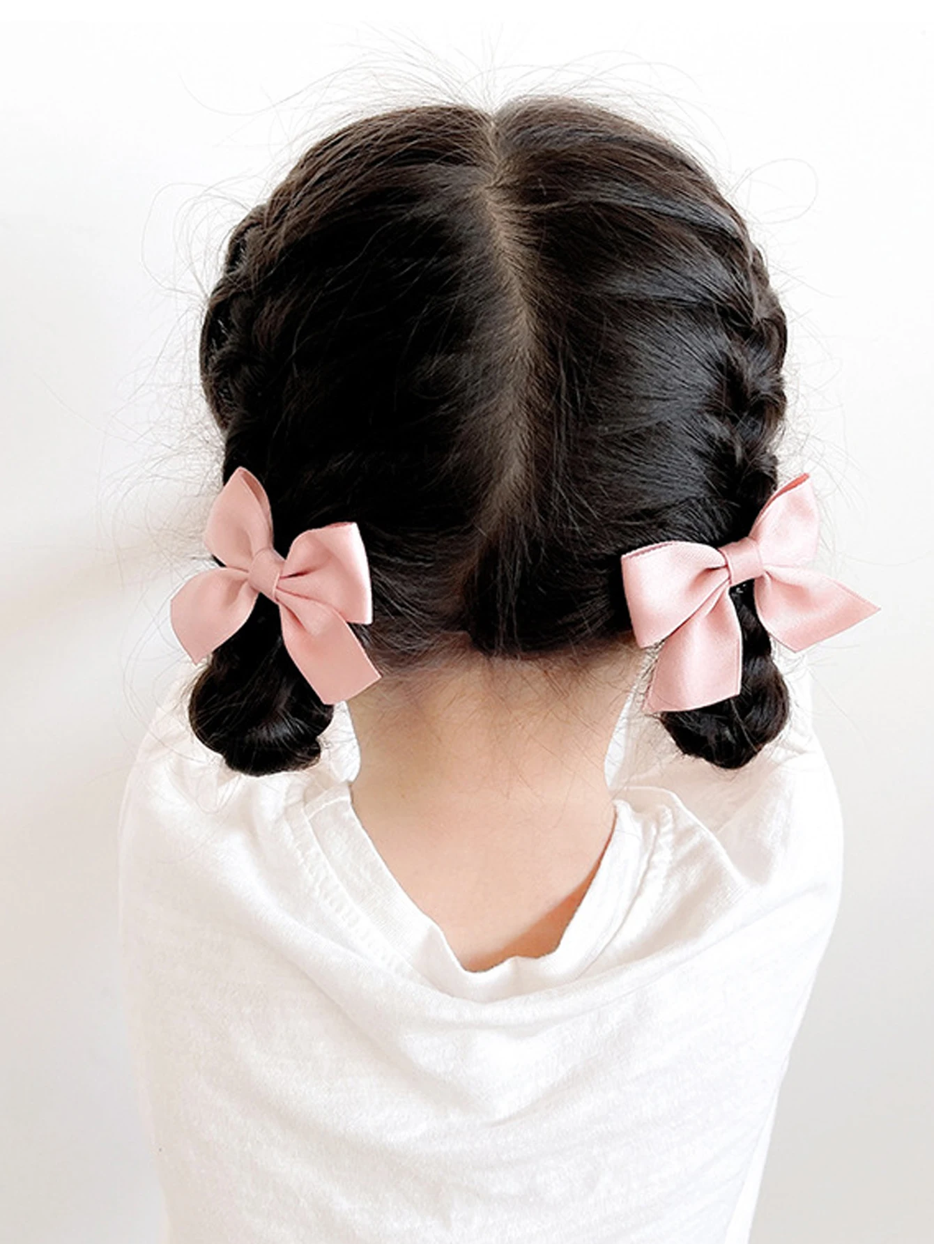 2ps Cute Hair Clips with Bows Bangs-clip BB-clip Duckbill Harmless Side Clip Headwear Hair Accessories for Children