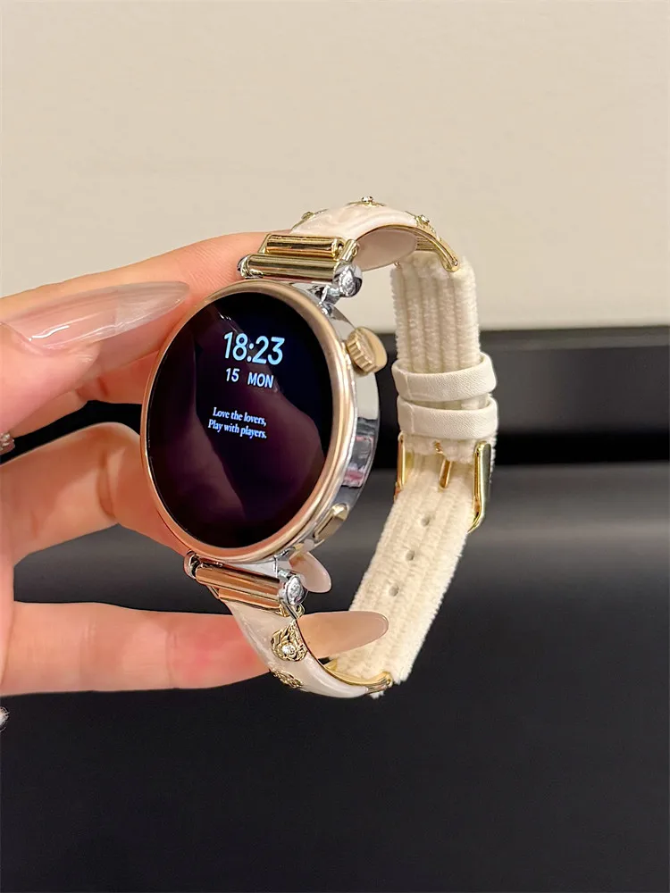 

Сверкающий цветок вельвет подходит для модных ремешков для часов Huawei GT5/GT5 Pro/GT4/GT2/3/4 22 мм/20 мм/18 мм