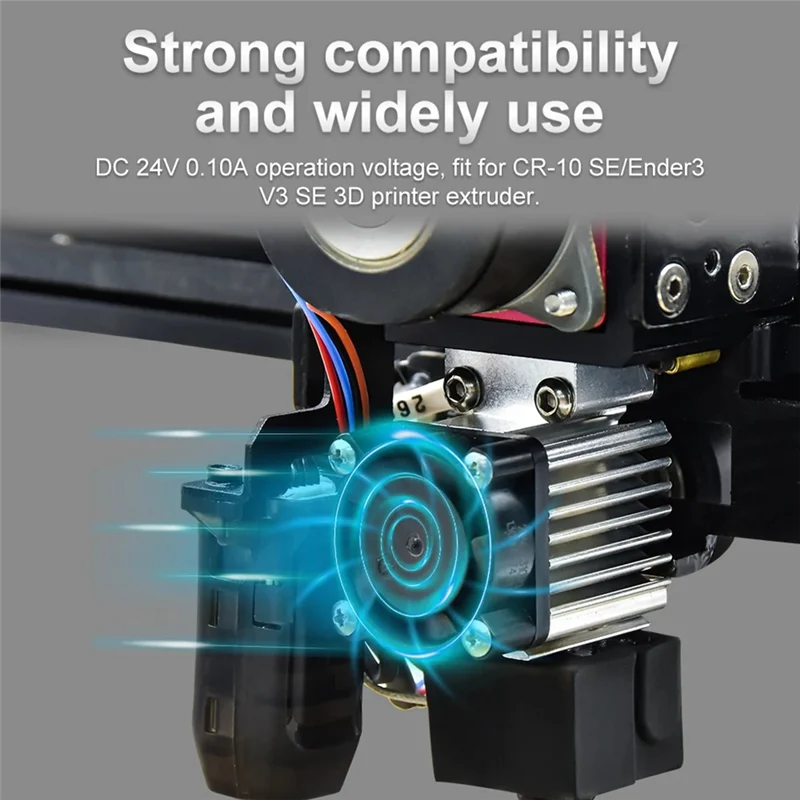 Ventilador de rolamento de esferas superior 2510 para Ender 3 V3 SE Ventilador de resfriamento sem escova Impressora 3D Hotend Ventilador de resfriamento axial