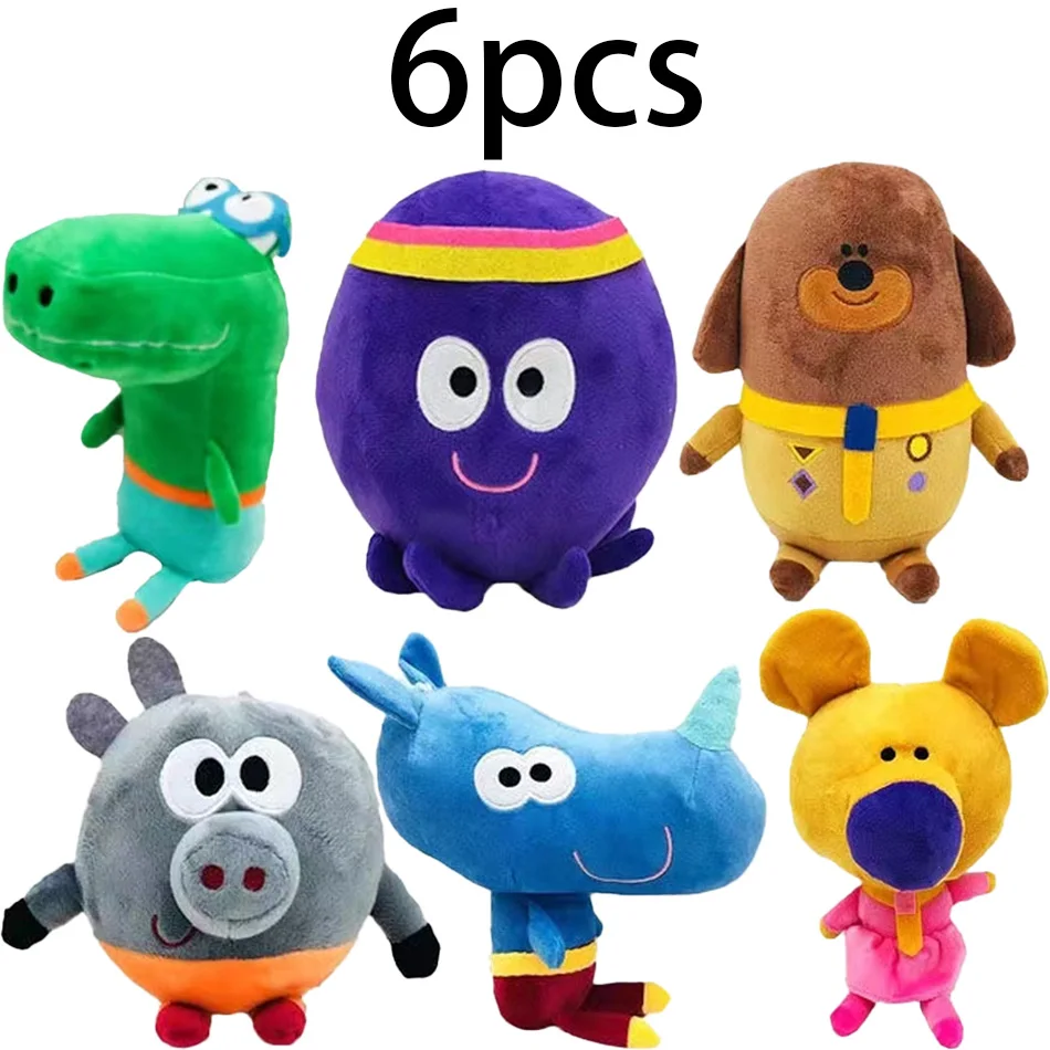 

6 шт., 25 см, плюшевая игрушка для учителя собаки, плюшевая кукла, милые мультяшные животные, детские истории перед сном, друзья, спящие рождественские куклы, подарки