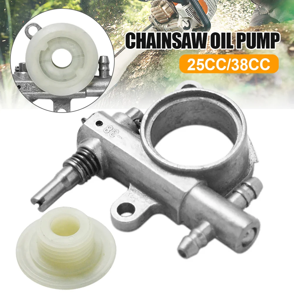 Replacement Chainsaw Parts Oil Pump and Worm for Gasoline Chain Saw 25CC/38CC Chainsaw Spare Parts