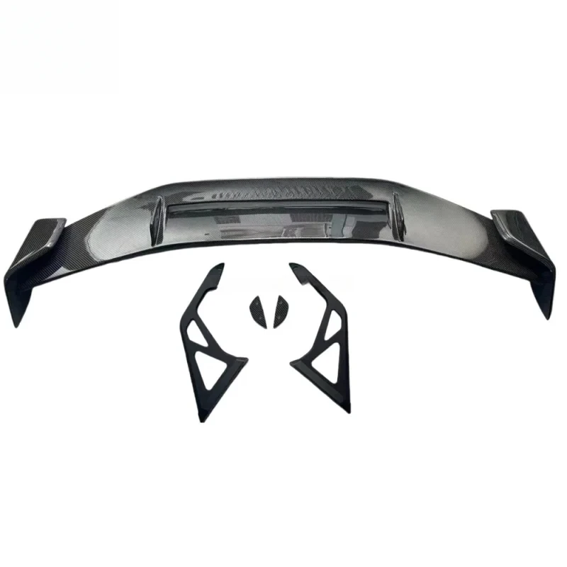 

AD-style carbon fiber rear high-mounted gooseneck spoiler suitable G80, G82, G83, and M4 rear wing/spoiler car accessories.