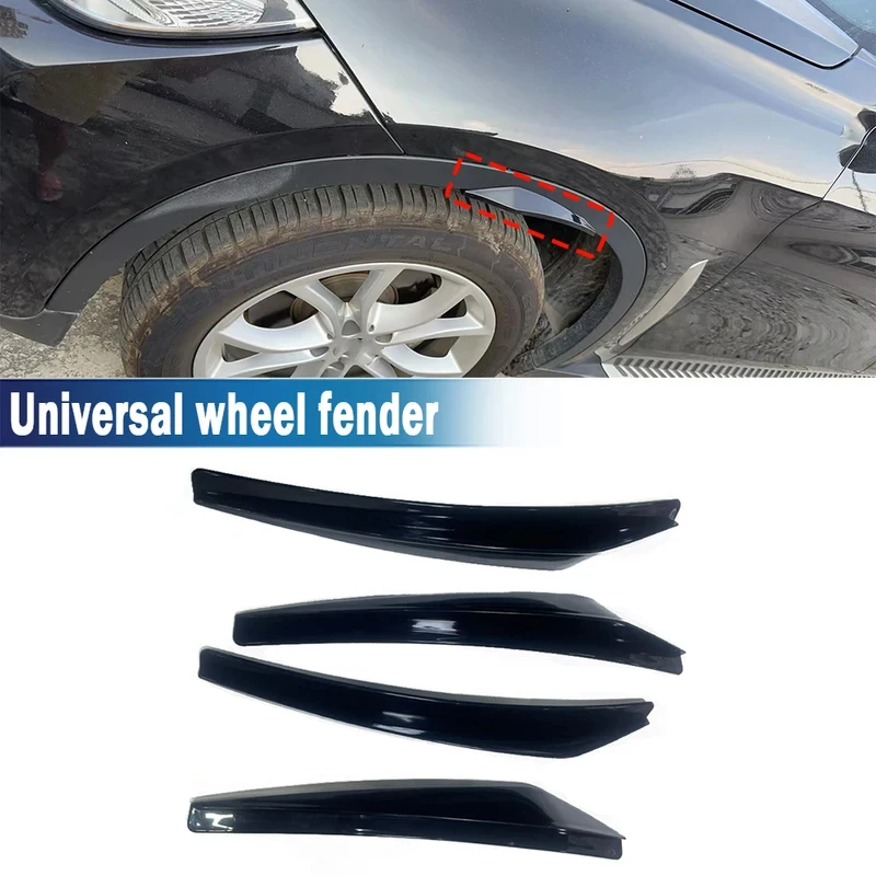 4PCS Universal Wheel Arch Expander Eyebrow, Mudguard Lip Protective Trim