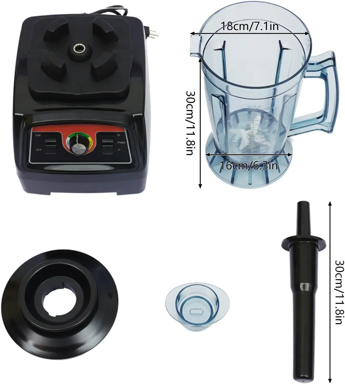 132 Oz Commercial Agitators, Professional Countertop Agitators 2800 Watt Base, High Performance Ice Crusher - Large Smoothie Agi