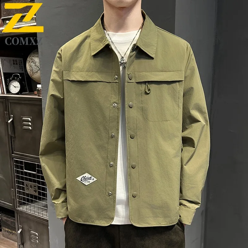 

COMXZ 2025 JK6037 осень-зима новая мужская куртка деловая спортивная свободная уличная легкая ветрозащитная повседневная куртка топ 980