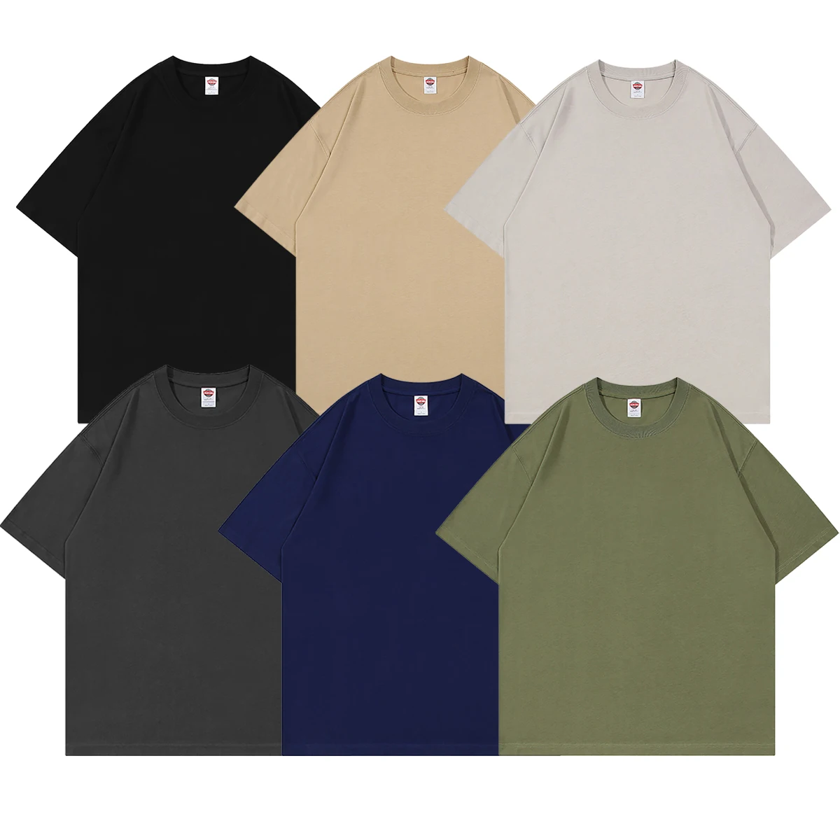 

Men's Short Sleeved Round Neck T-shirt Spring Summer Pure Cotton Breathable High-end Shoulder Style