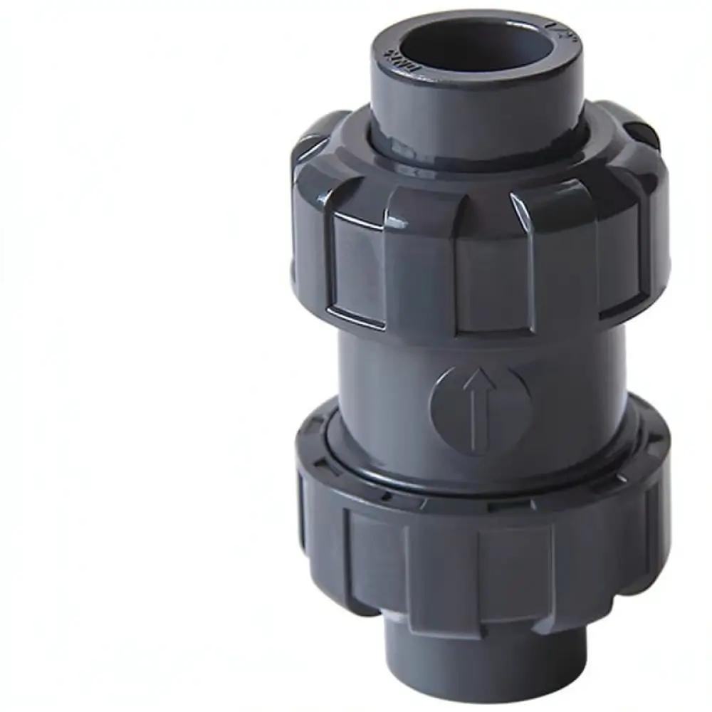 Chemical Grade UPVC Check Valve Double Union Vertical Flow Control Valve Durable Plastic Pipe Fitting For Water Systems