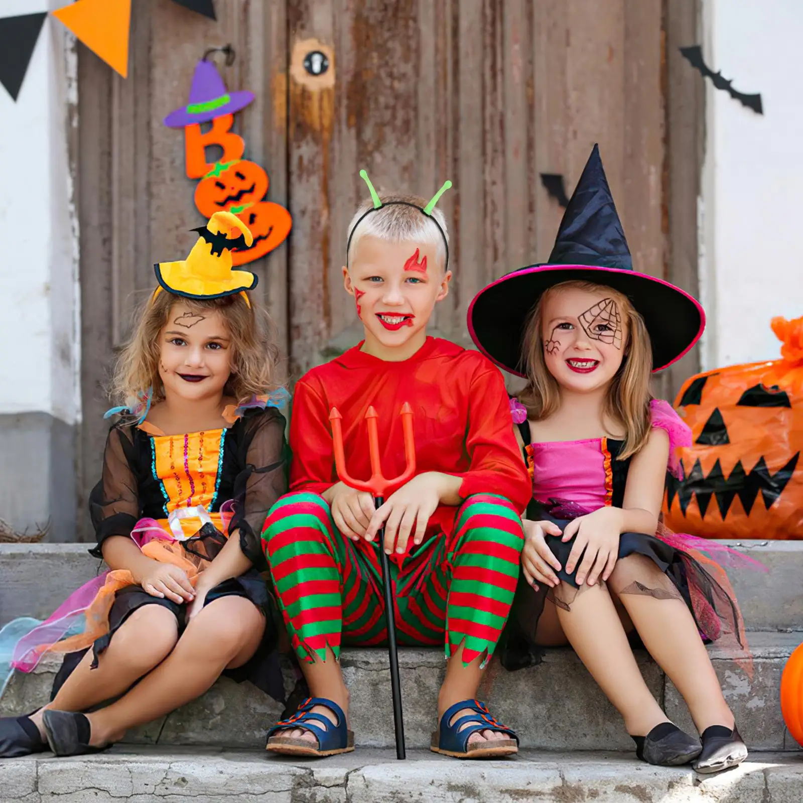 Ikat Kepala Antena Kostum Halloween Aksesori Rambut Wanita Ikat Kepala Halloween Alat Peraga Pesta Wanita Lucu Dewasa