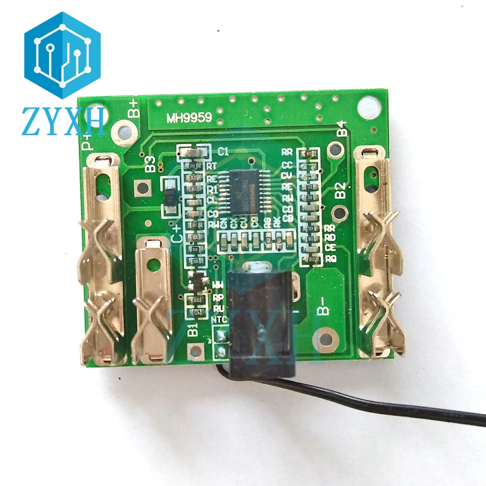 BMS 5S 20A 18V 21V Lithium Screwdriver 18650 Battery Packs Charge Board with Overcharge/NTC Temperature Protection DC Connector