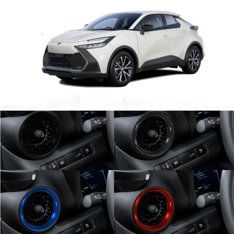 

Для Toyota CHR C-HR 2024 2025 аксессуары для интерьера ABS боковая передняя панель приборной панели выходная крышка кондиционера левая и правая накладка вентиляционного отверстия переменного тока