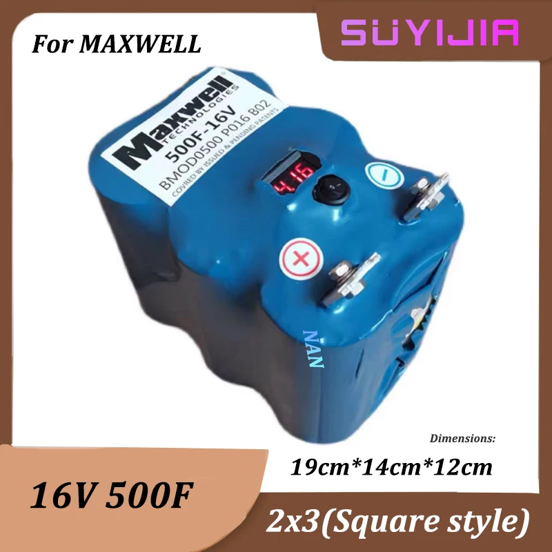 

Suitable for Maxwell Super Capacitor 16V 500F 2.7V 3000F Car Rectifier with Equalization Board Voltage Display Audio Capacitor