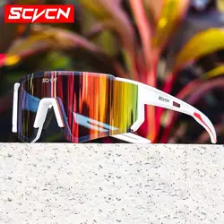 SCVCN New UV400 Cycling Sunglasses Men Outdoor Sports Road Driving Bike Glasses Mountain Climbing Women Bicycle Cycling Goggles