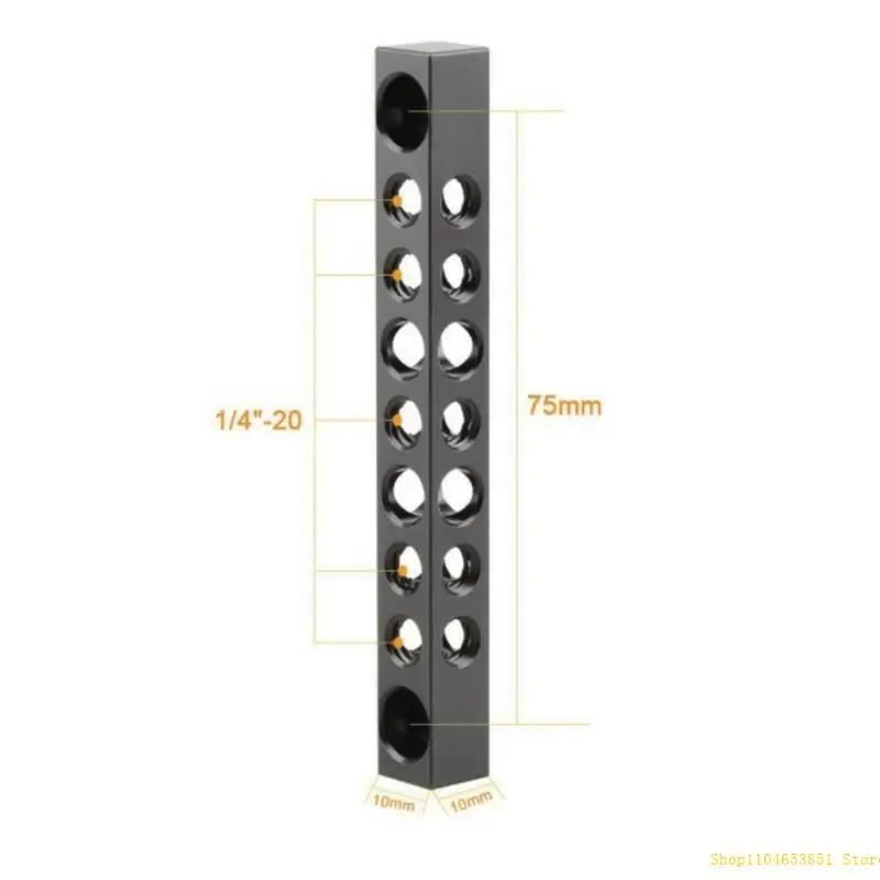 

Aluminum Cheese Rod 1/4inch Thread Mounting Holes for DSLR Cameras Support System Photography Accessories 0XLA